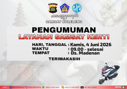 Layanan Samsat Kerti di Desa Madenan