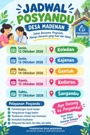 JADWAL POSYANDU Desa Madenan 
